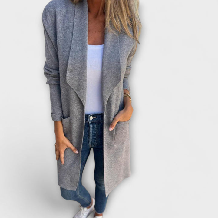Fiona | Eleganter Longline-Strickjacke