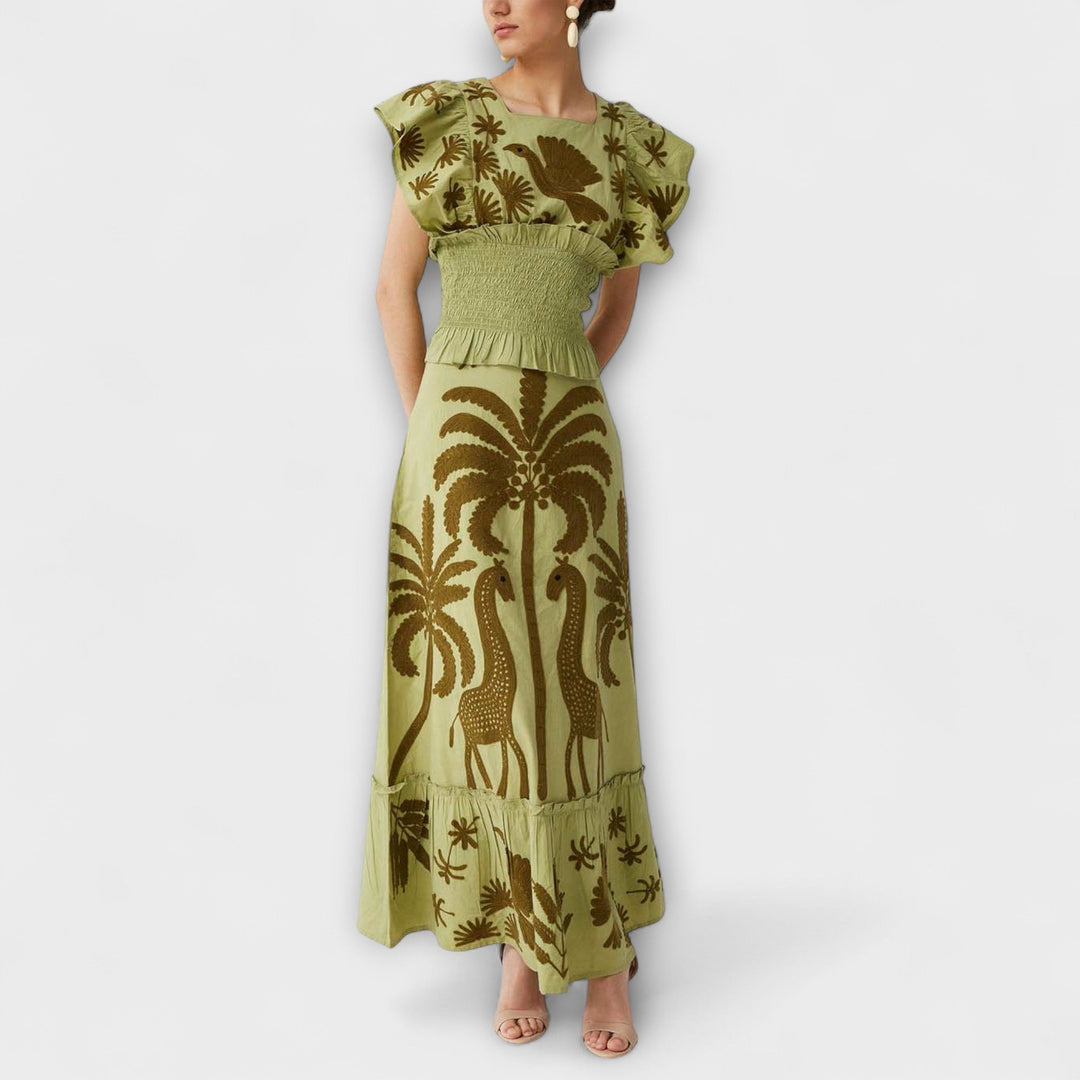 Cora | Schickes Palmbaumkleid