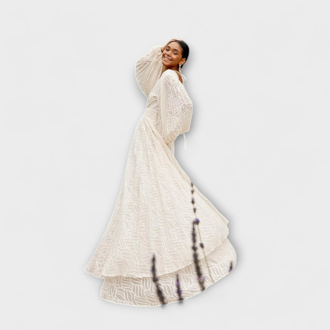 Ellen | Creme Maxi-Kleid von Allegory