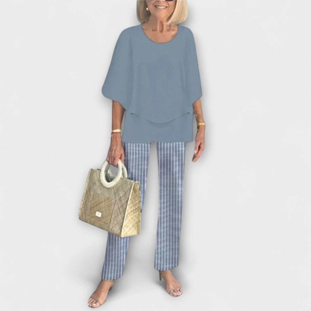 Clara | Modernes Set mit Bequemer Bluse und Hose