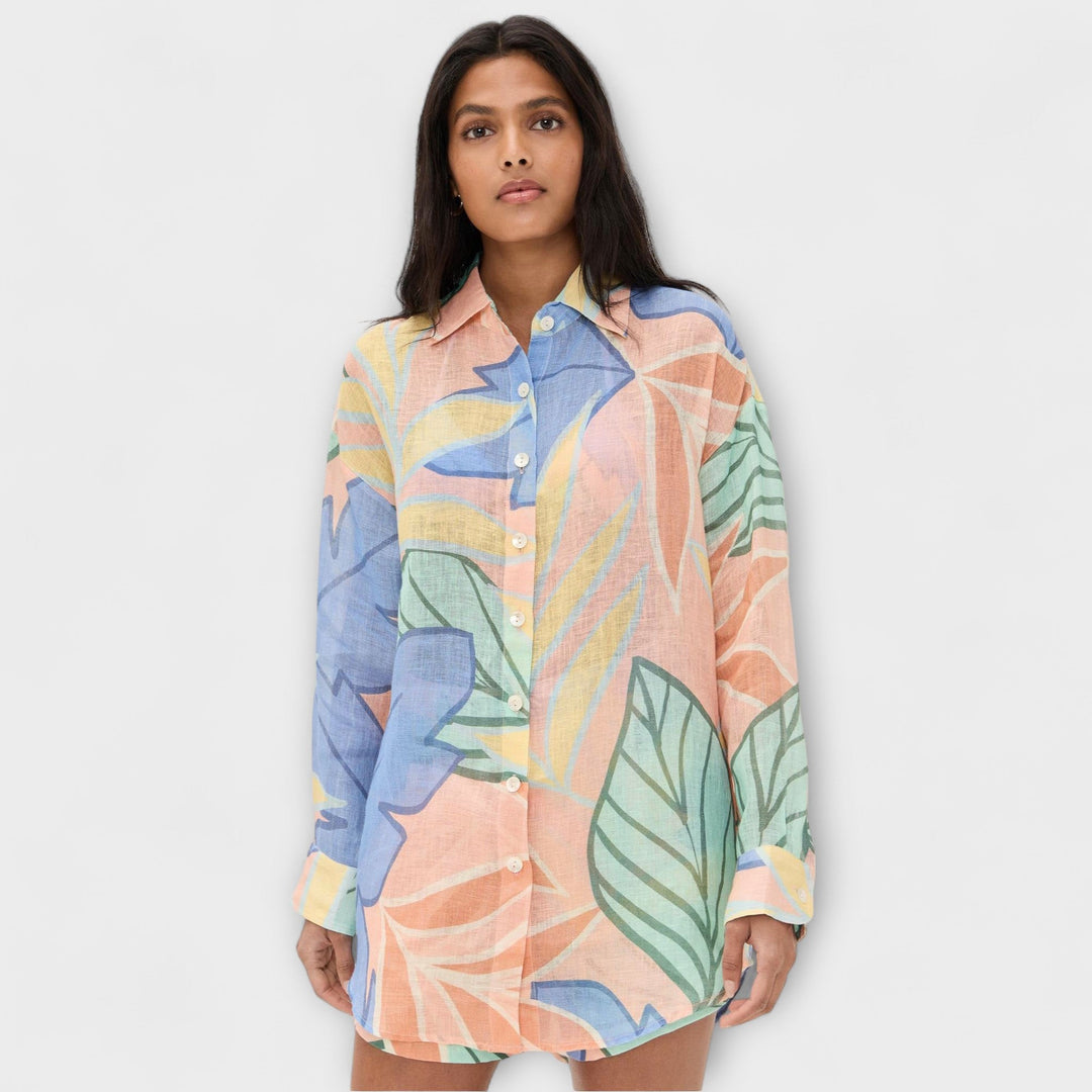 Elfriede | Tropisches Blattdruck Kurzset von Playa Boyfriend