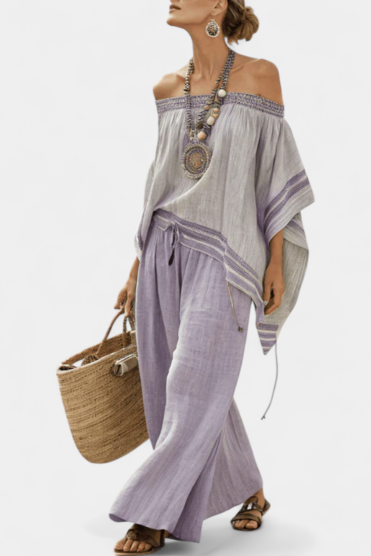 Rosemarie | schulterfreies Boho-Ensemble
