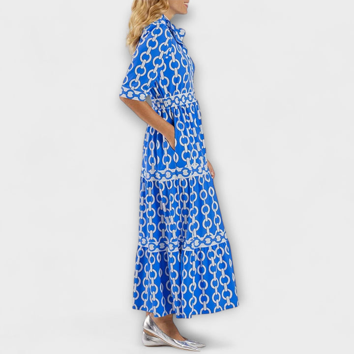 Rosa | Midi-Kleid mit Ketten