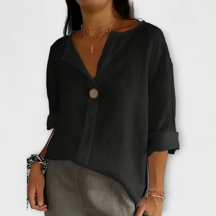 Therese | Stilvolle Bluse mit V-Ausschnitt