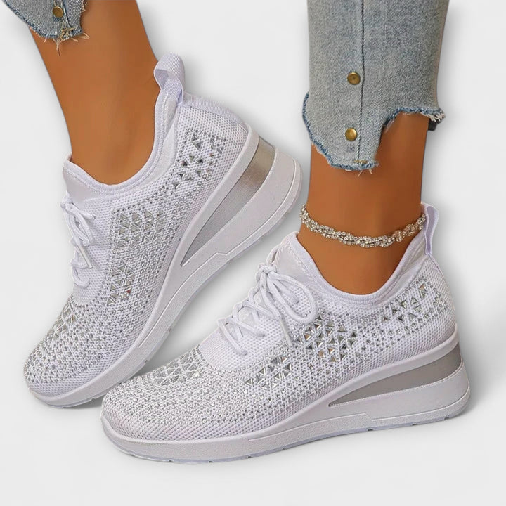 Edeltraud | Schillernde Orthopädische Sneakers mit Strass