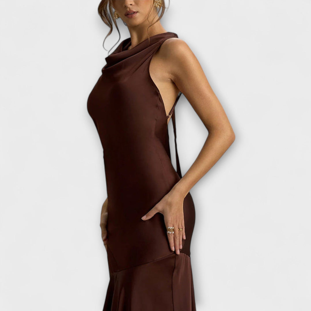 Anna | Elegantes Maxikleid aus Satin