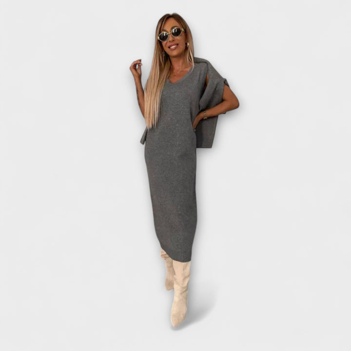 Daniela | Kleid mit passendem Rollkragen-Set
