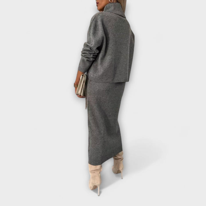Daniela | Kleid mit passendem Rollkragen-Set