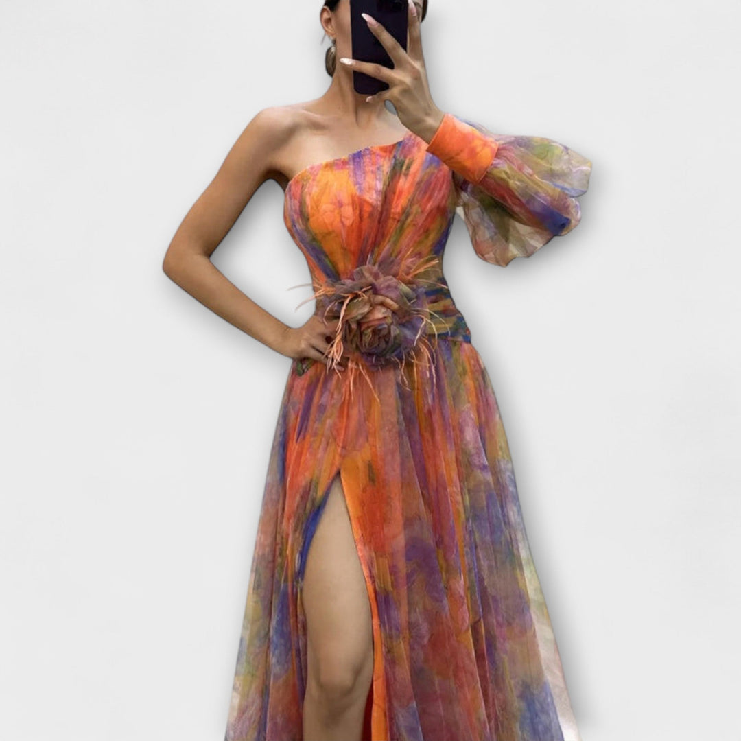 Lieselotte | Asymmetrisches Amelie-Maxikleid