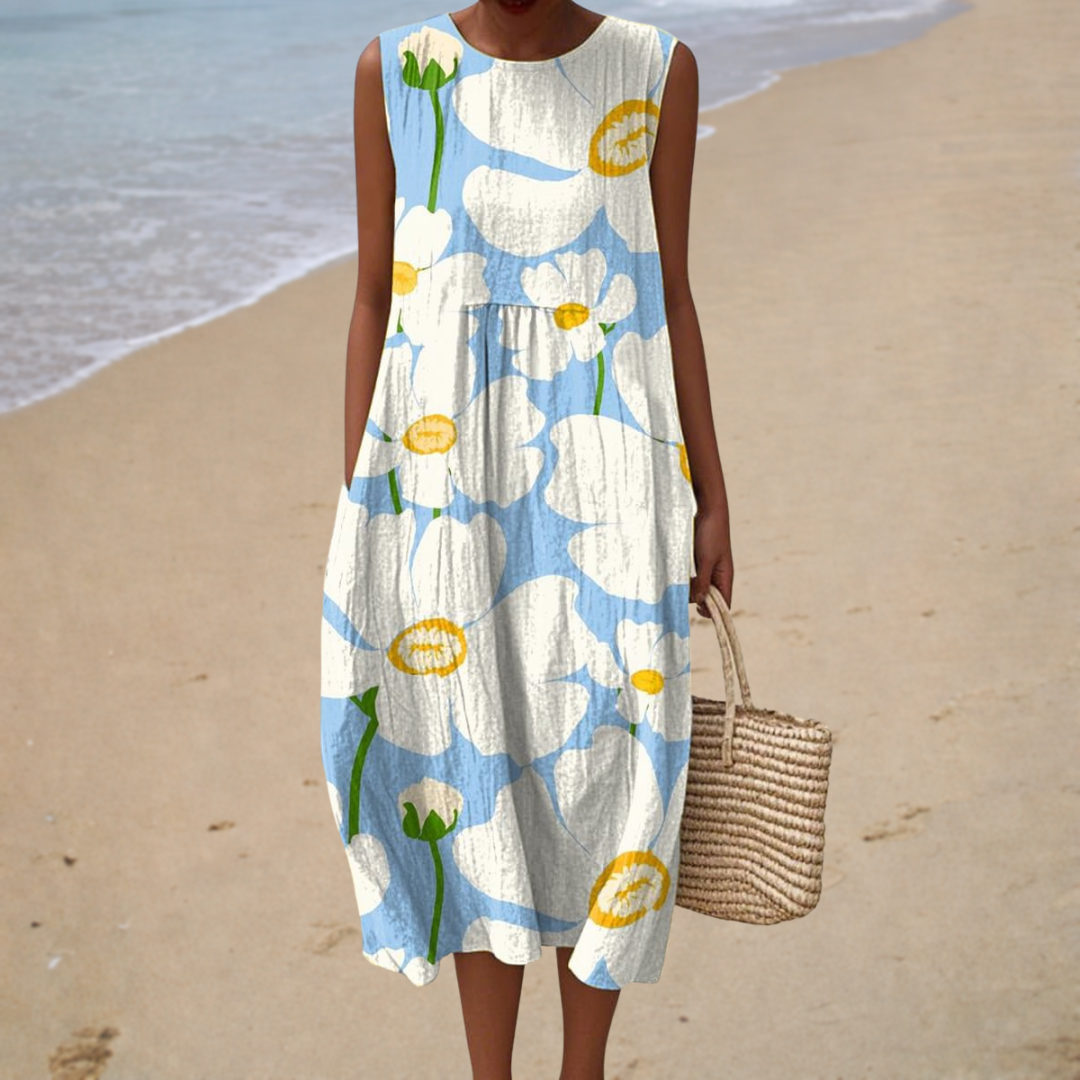 Alma | Bequemes Sommerkleid Ärmellos