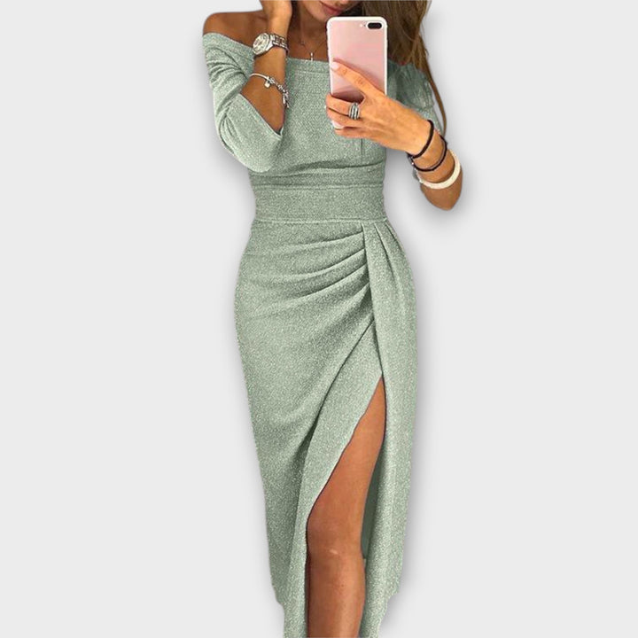 Helga | Elegantes schulterfrei Kleid
