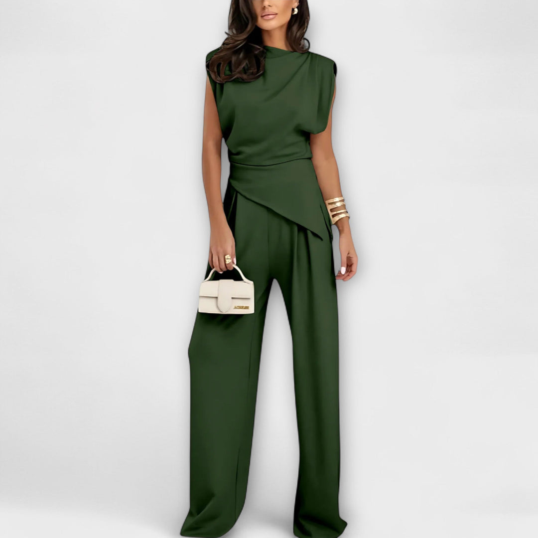 Charlotte | Asymmetrisches Ensemble mit Drapierten Schultern