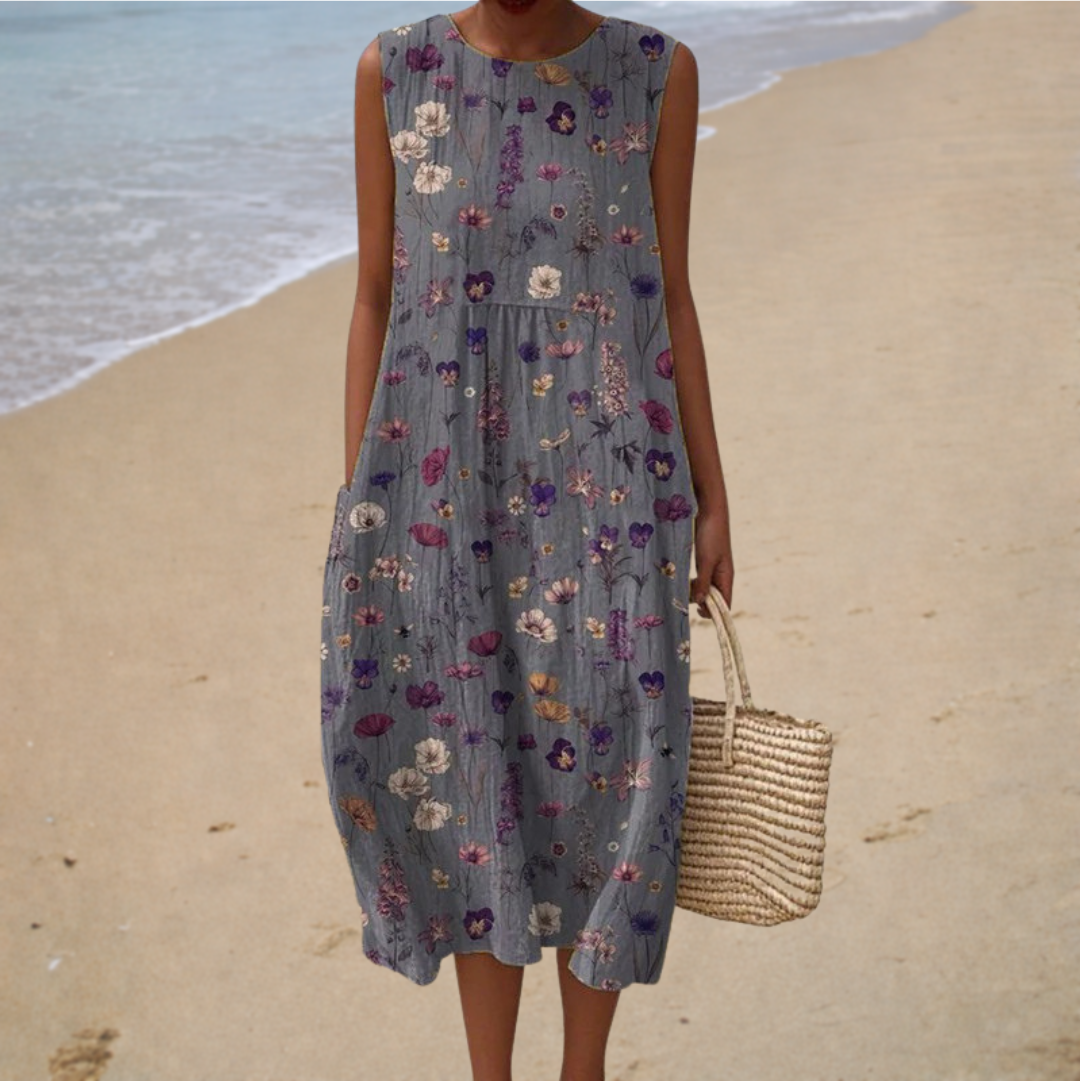 Linde | Bequemes Sommerkleid Ärmellos