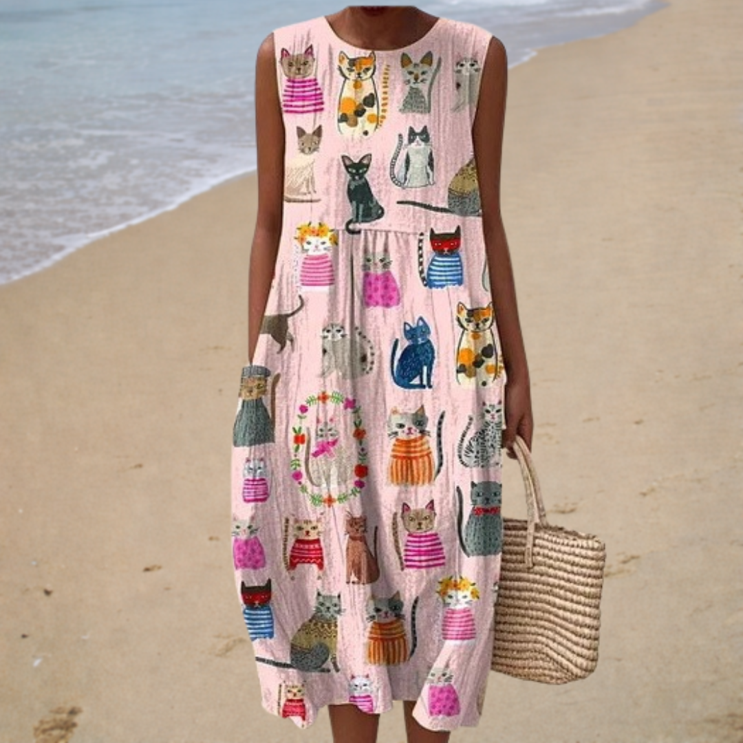 Olivia | Bequemes Sommerkleid Ärmellos
