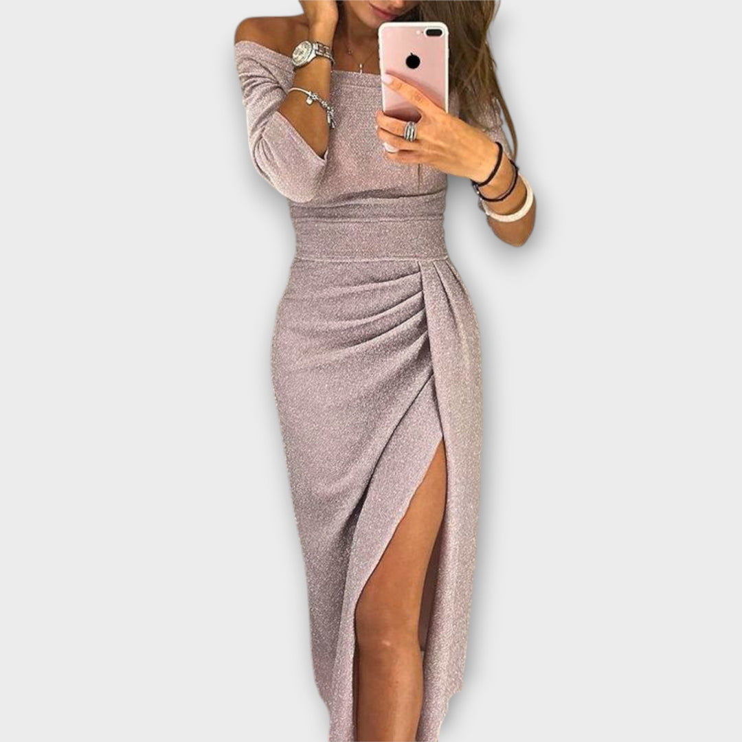 Helga | Elegantes schulterfrei Kleid