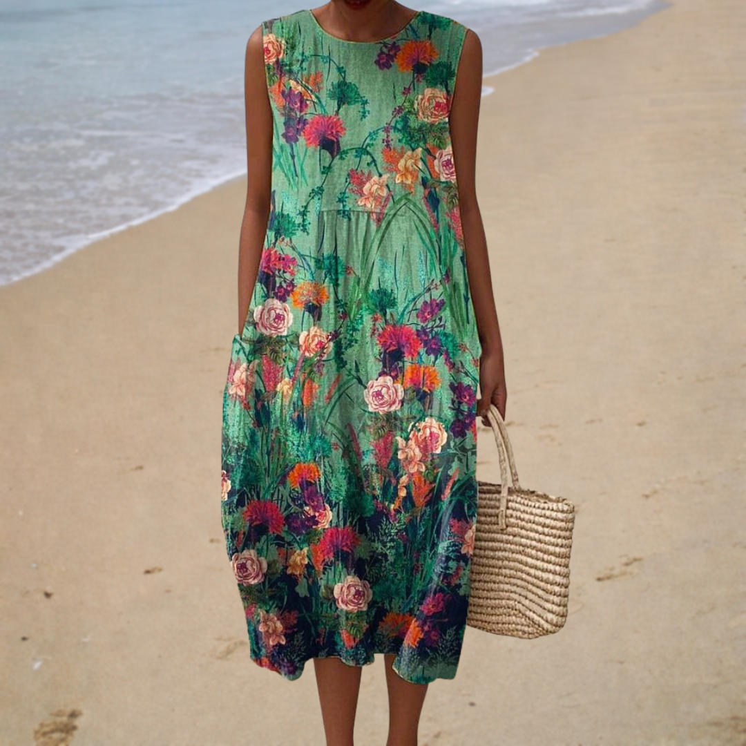 Katja | Bequemes Sommerkleid Ärmellos