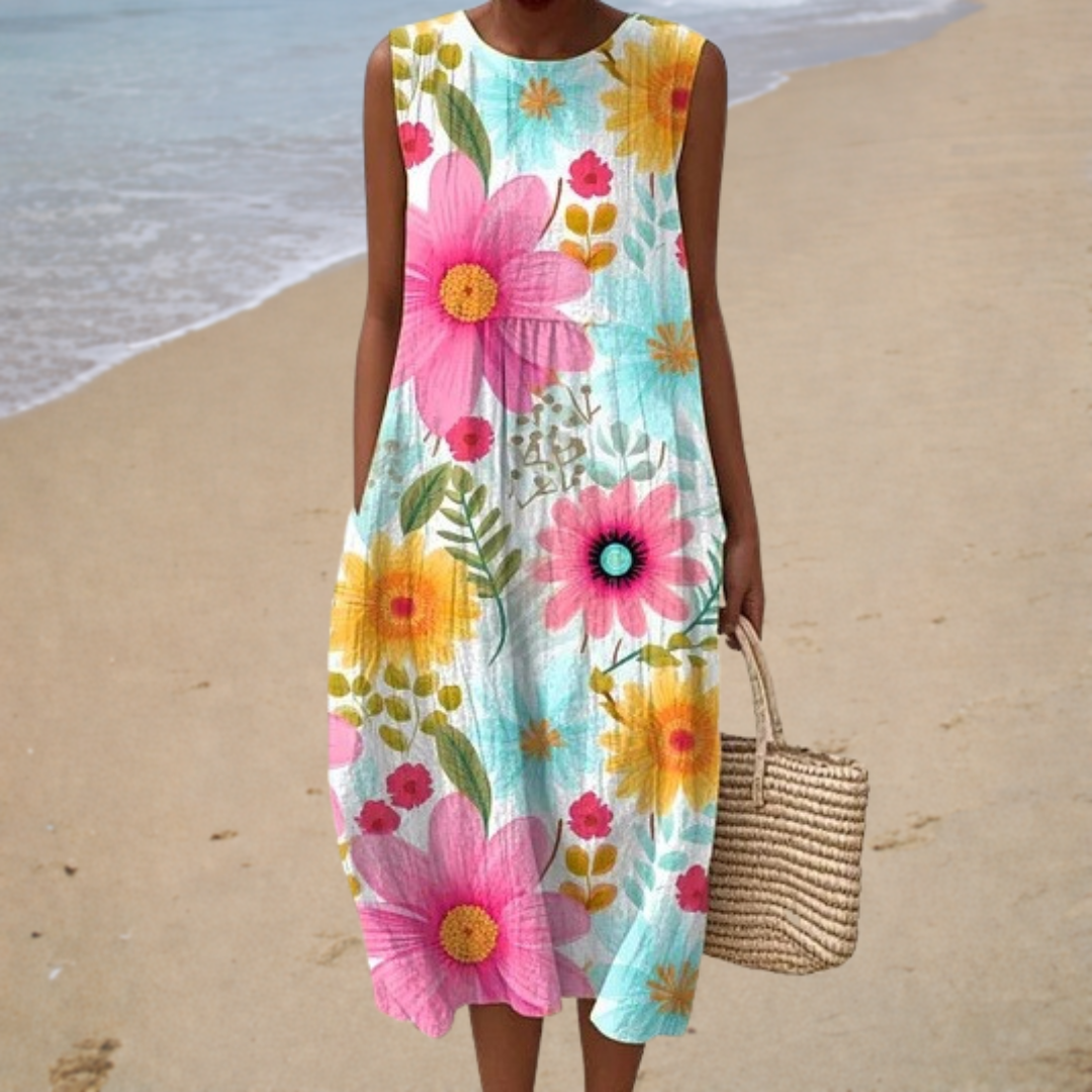 Lisa | Bequemes Sommerkleid Ärmellos