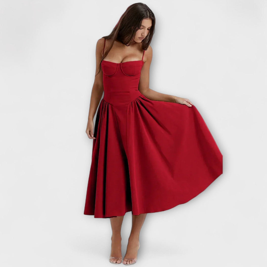 Caroline | Verfeinertes ärmelloses Korsettkleid