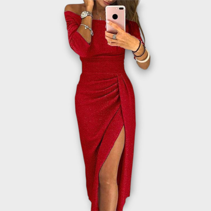 Helga | Elegantes schulterfrei Kleid