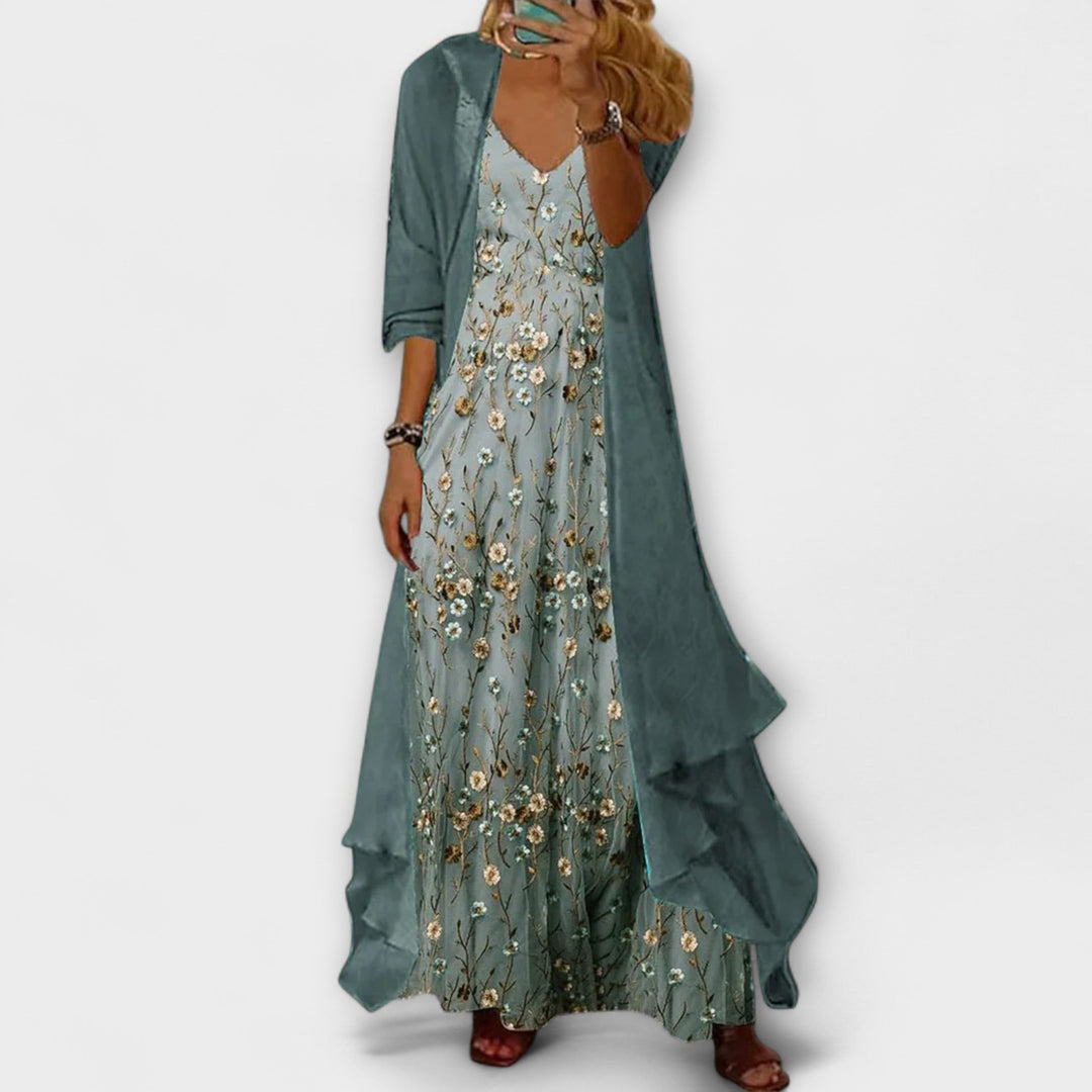 Elisa | Maxikleid mit Jacke (2-teiliges Set)