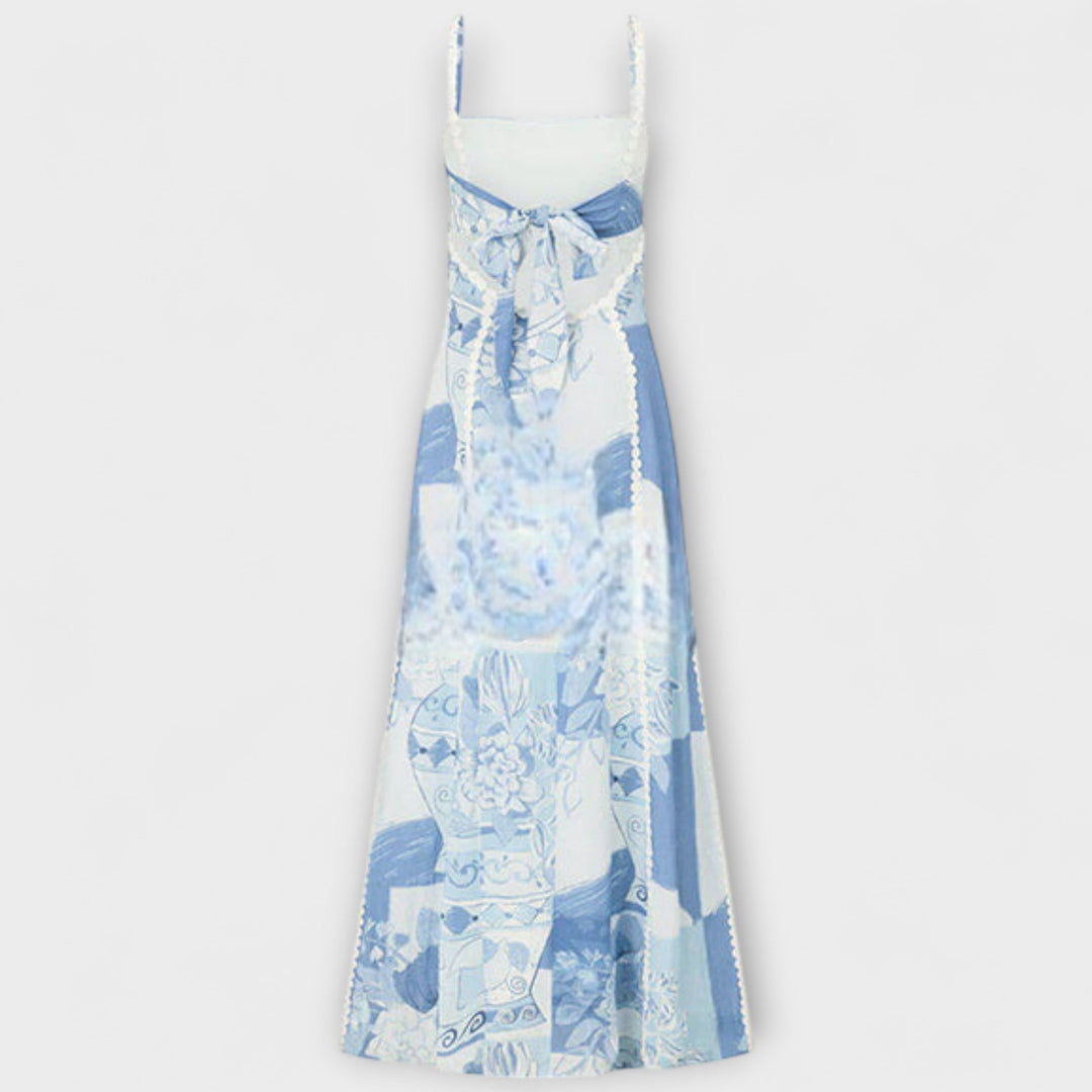 Ernestine | ausgestelltes Leinen-Maxikleid mit Trägern