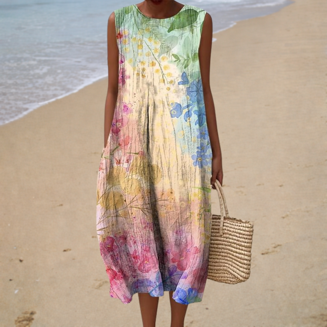 Fiona | Bequemes Sommerkleid Ärmellos