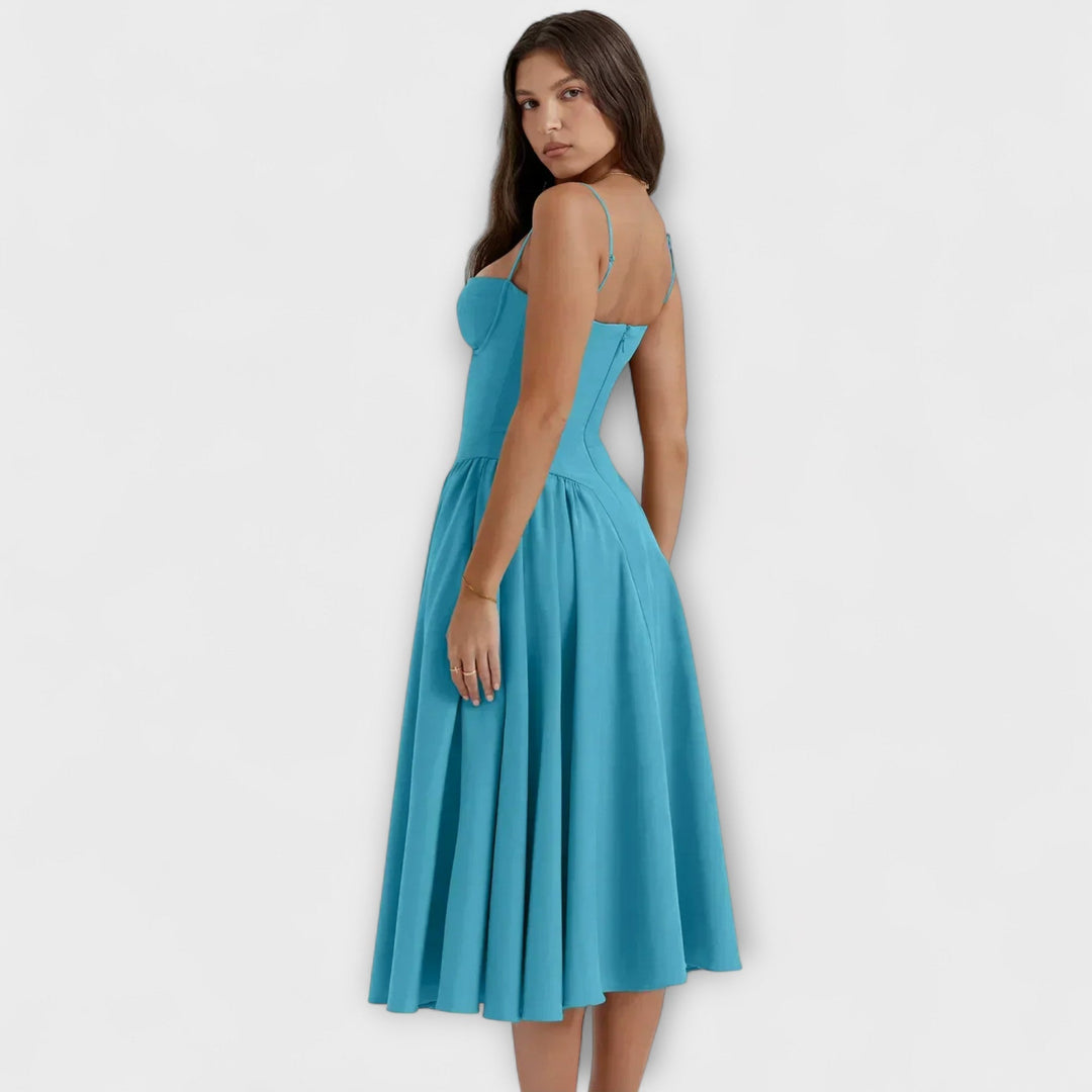 Caroline | Verfeinertes ärmelloses Korsettkleid