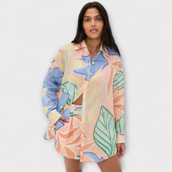 Elfriede | Tropisches Blattdruck Kurzset von Playa Boyfriend