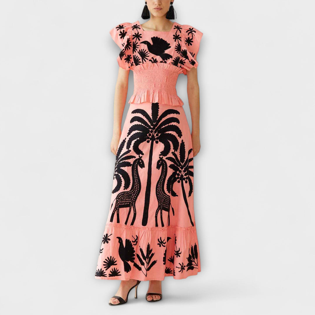 Cora | Schickes Palmbaumkleid