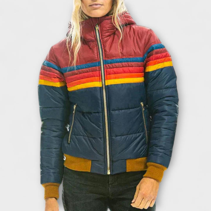 Lieselotte | Damen Retro Parka mit Kunstfellkapuze