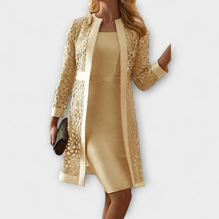 Annette | Elegantes Zweiteiliges Spitzenkleid