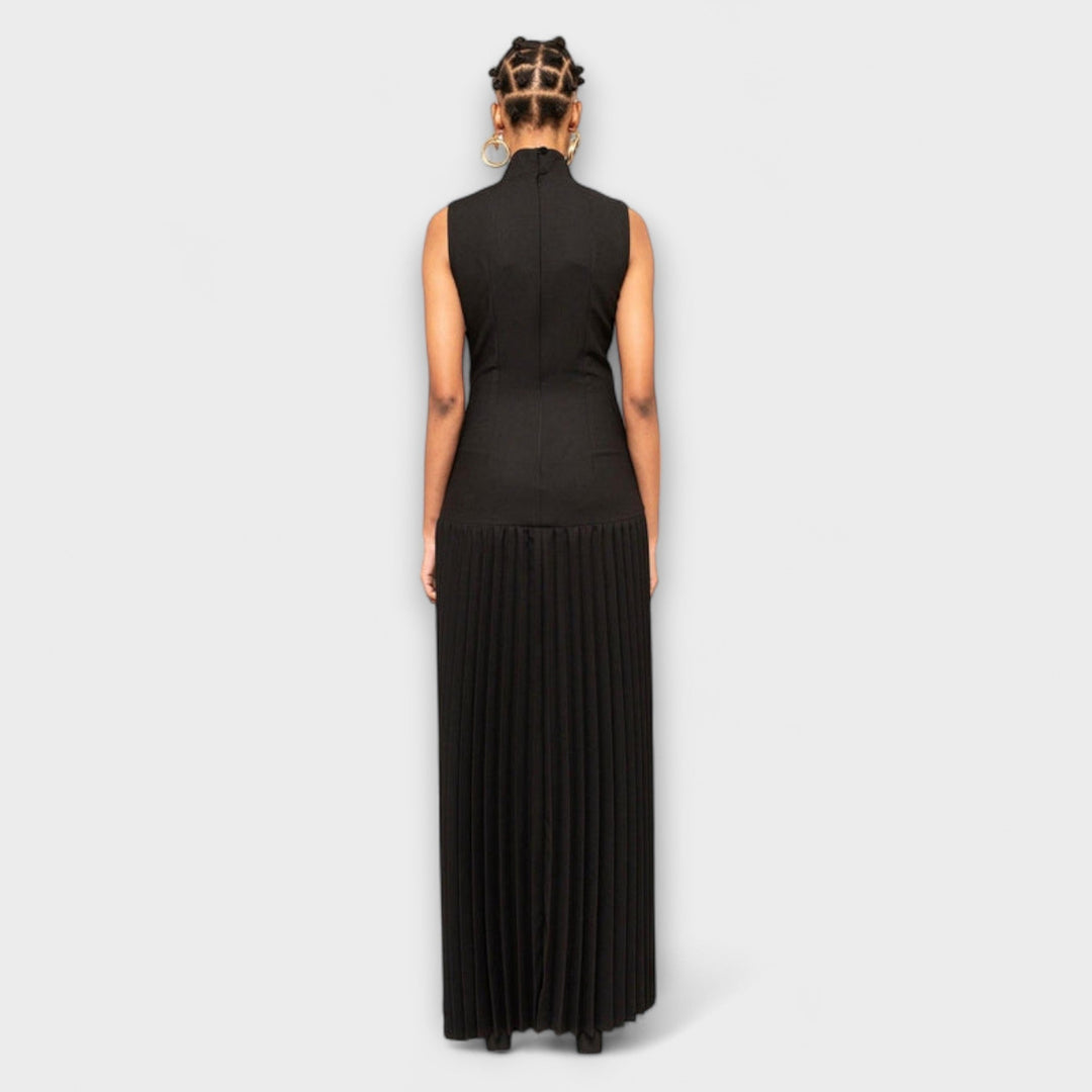 Felicitas | Maxikleid mit Falten und Ausschnitten