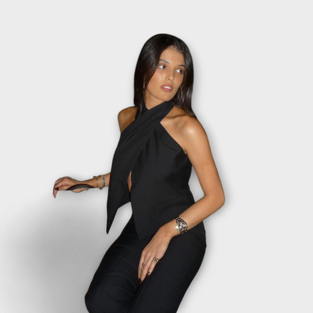 Vivien | Überkreuz-Design Halter Neck Tanktop