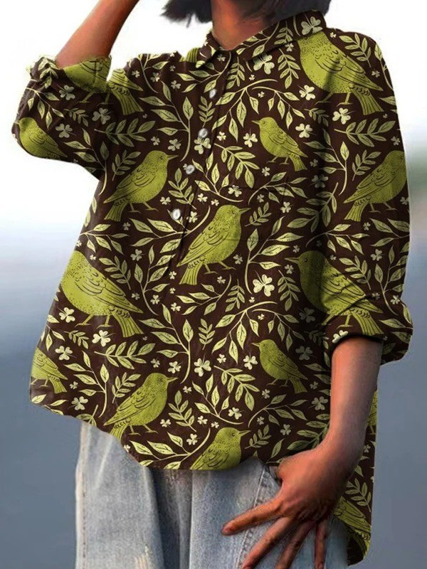 Merle | Lässiges T-Shirt im Vintage-Stil mit Blumenmuster