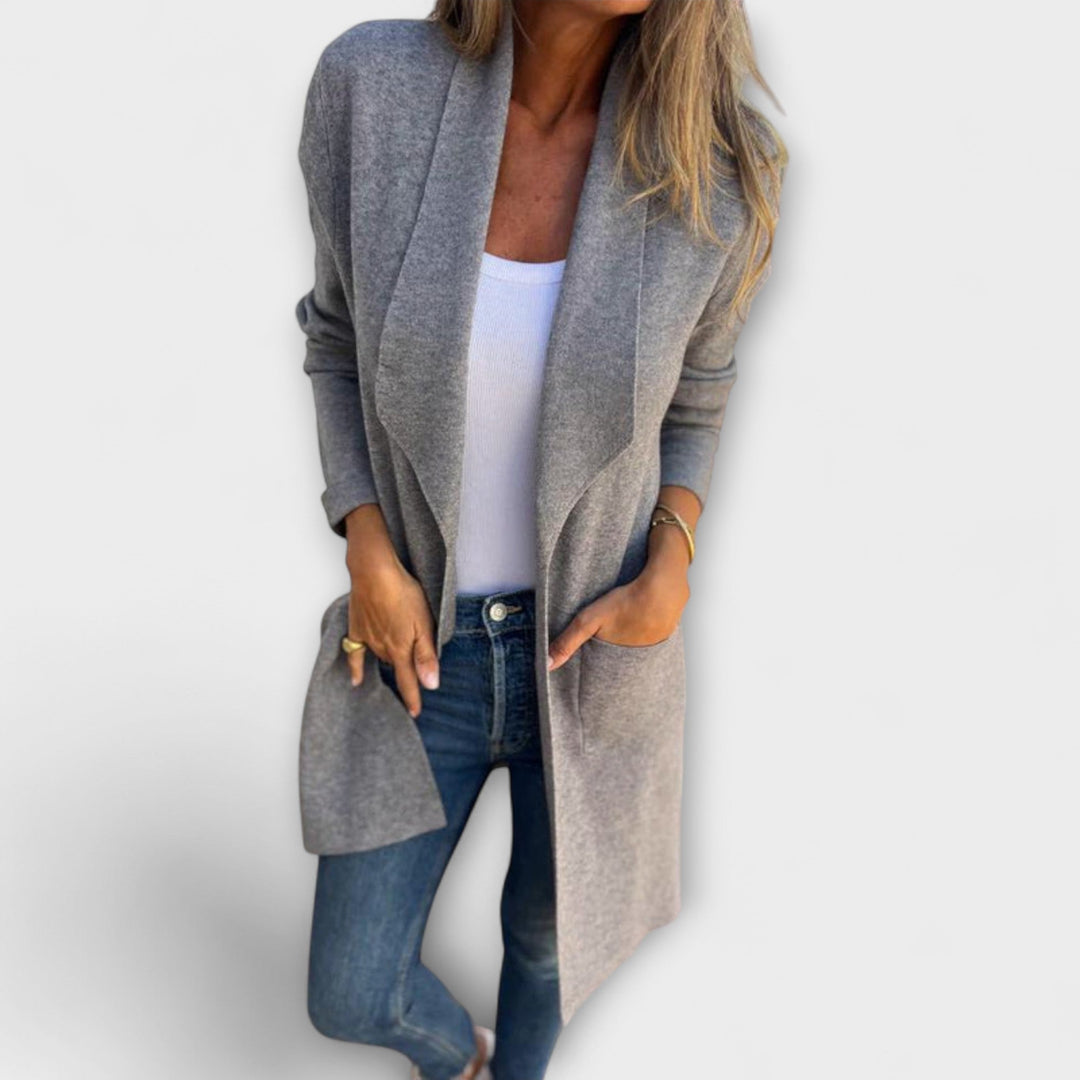 Fiona | Eleganter Longline-Strickjacke