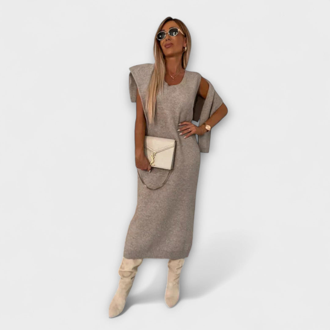Daniela | Kleid mit passendem Rollkragen-Set