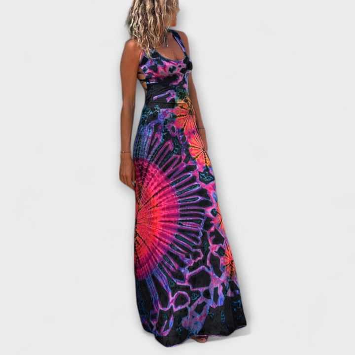 Ursel | La Bamba Tie-Dye Druck Maxikleid