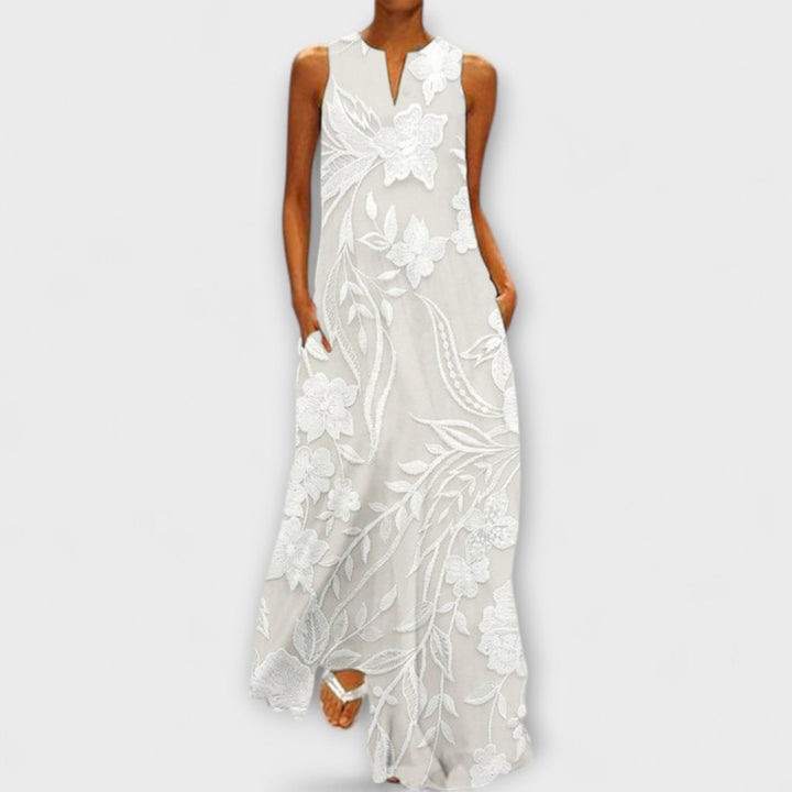 Karina | Botanisches Maxikleid Mit Druck
