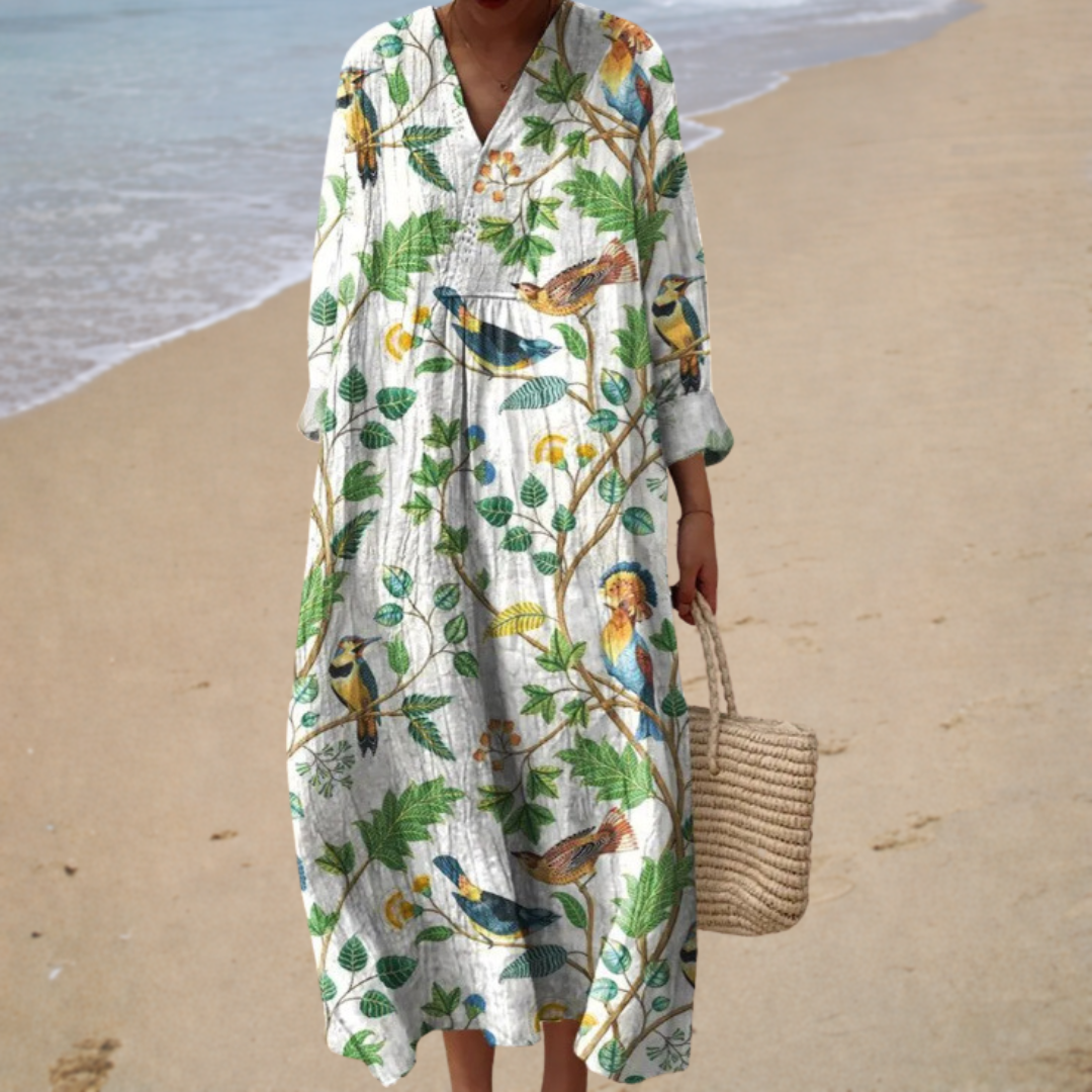 Therese | Schmeichelhaftes bedrucktes Sommerkleid