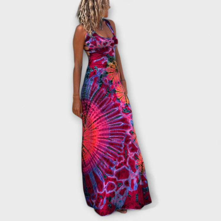Ursel | La Bamba Tie-Dye Druck Maxikleid