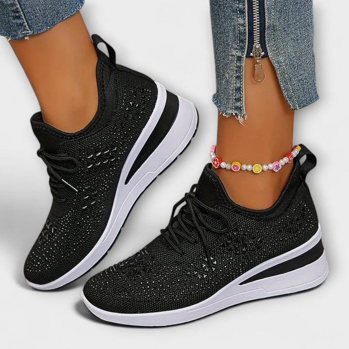 Edeltraud | Schillernde Orthopädische Sneakers mit Strass