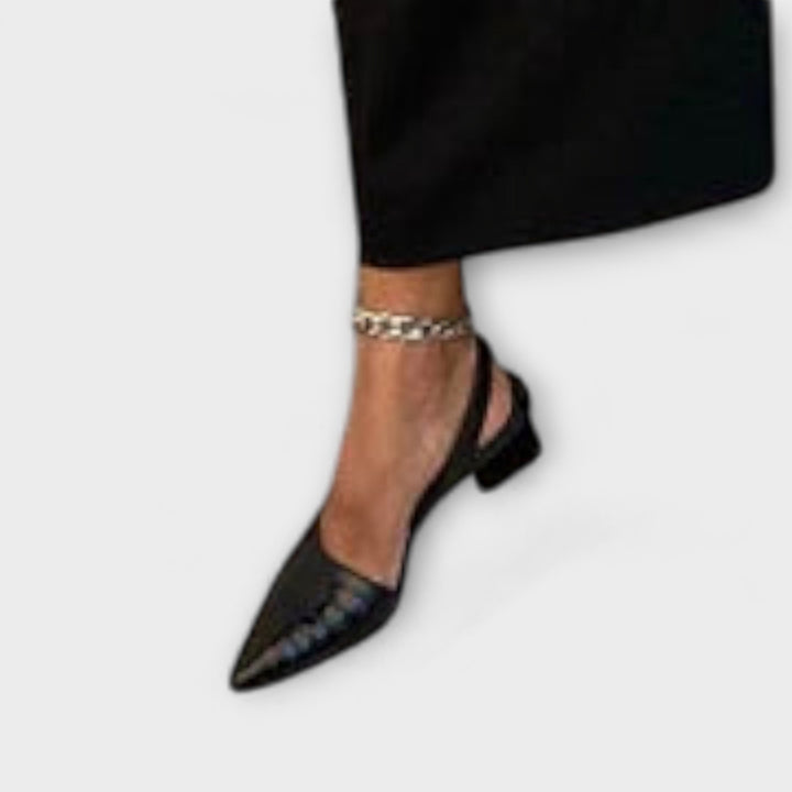 Marianne | Unregelmäßige Slingbacks Klobige Absätze