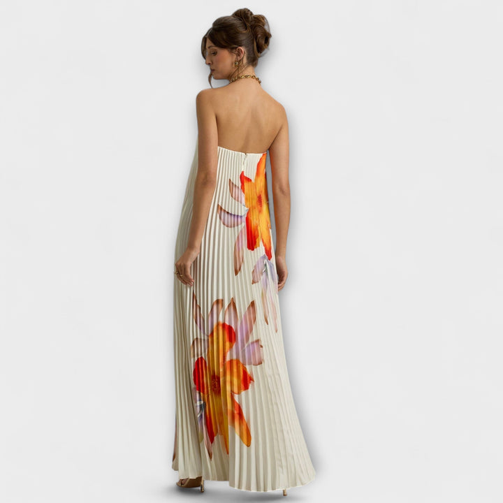 Selina | Sweetheart Maxikleid in Orange floral