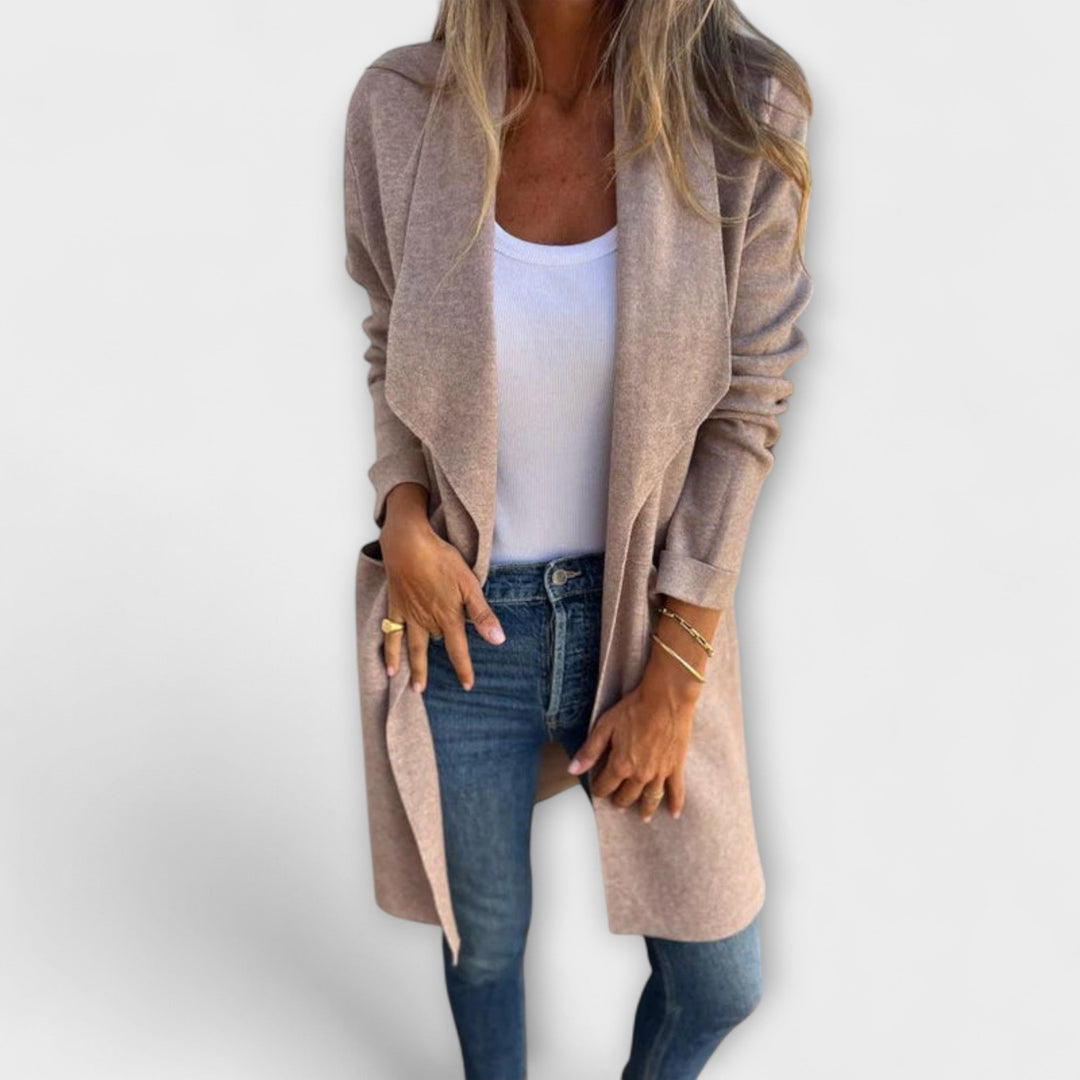 Fiona | Eleganter Longline-Strickjacke