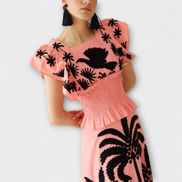 Cora | Schickes Palmbaumkleid