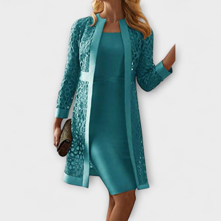 Annette | Elegantes Zweiteiliges Spitzenkleid