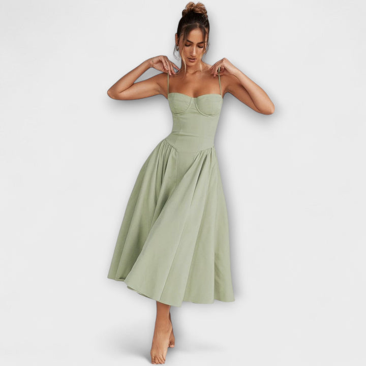 Caroline | Verfeinertes ärmelloses Korsettkleid