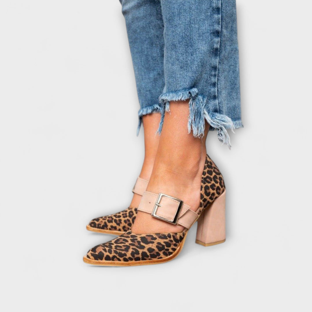 Amalia | Leoparden-Sandalen mit Absatz