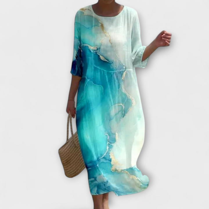 Mia | Stilvolles floral-Maxikleid