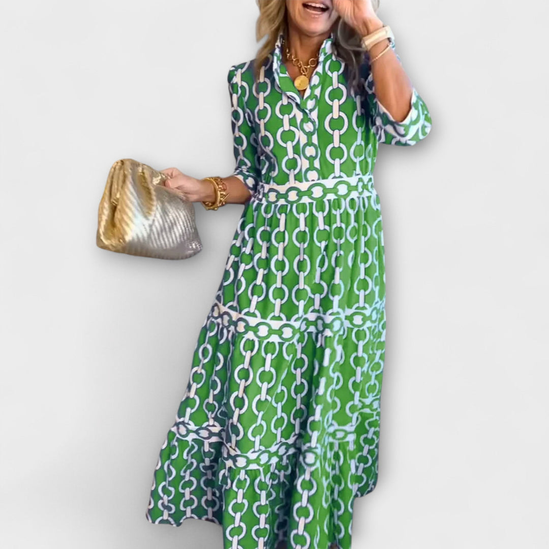 Rosa | Midi-Kleid mit Ketten